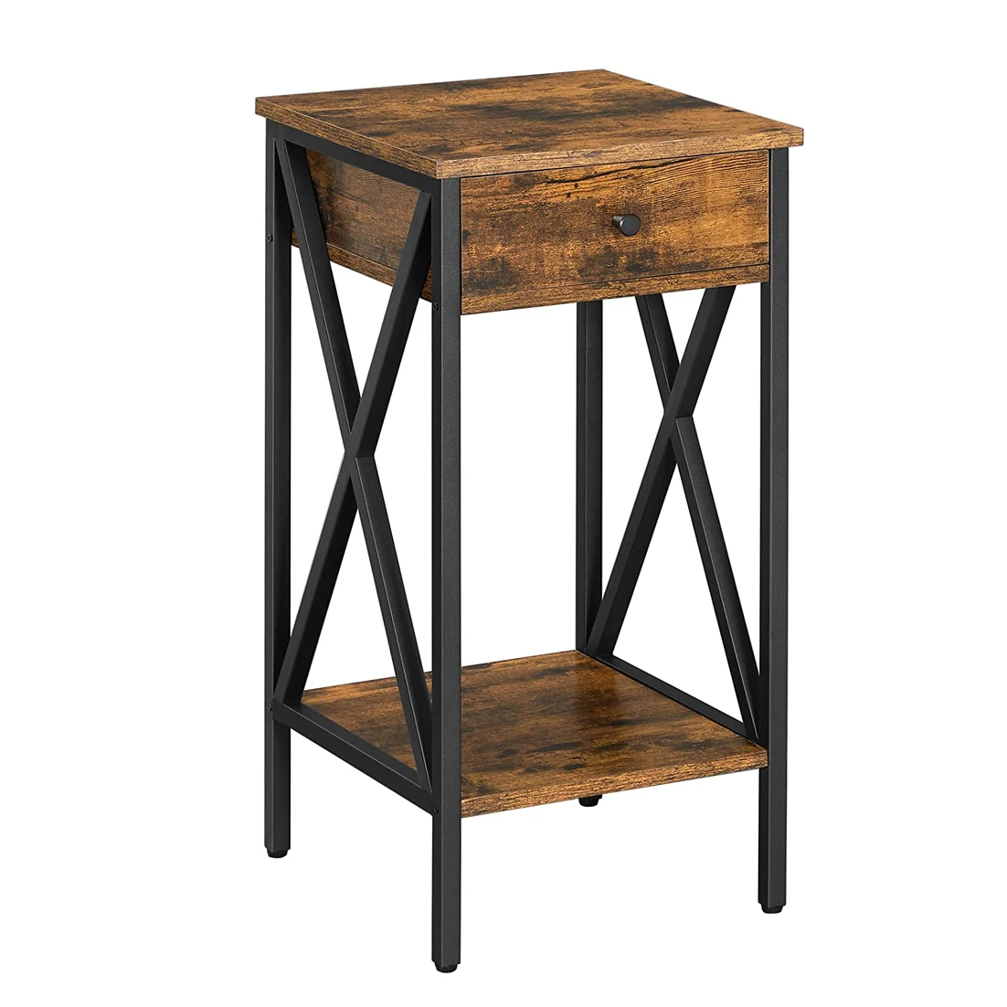 Console Table Entryway Sofa Table with 2 Drawers and Shelf Accent Storage with Sturdy Metal Frame for Living Room Mango Wood