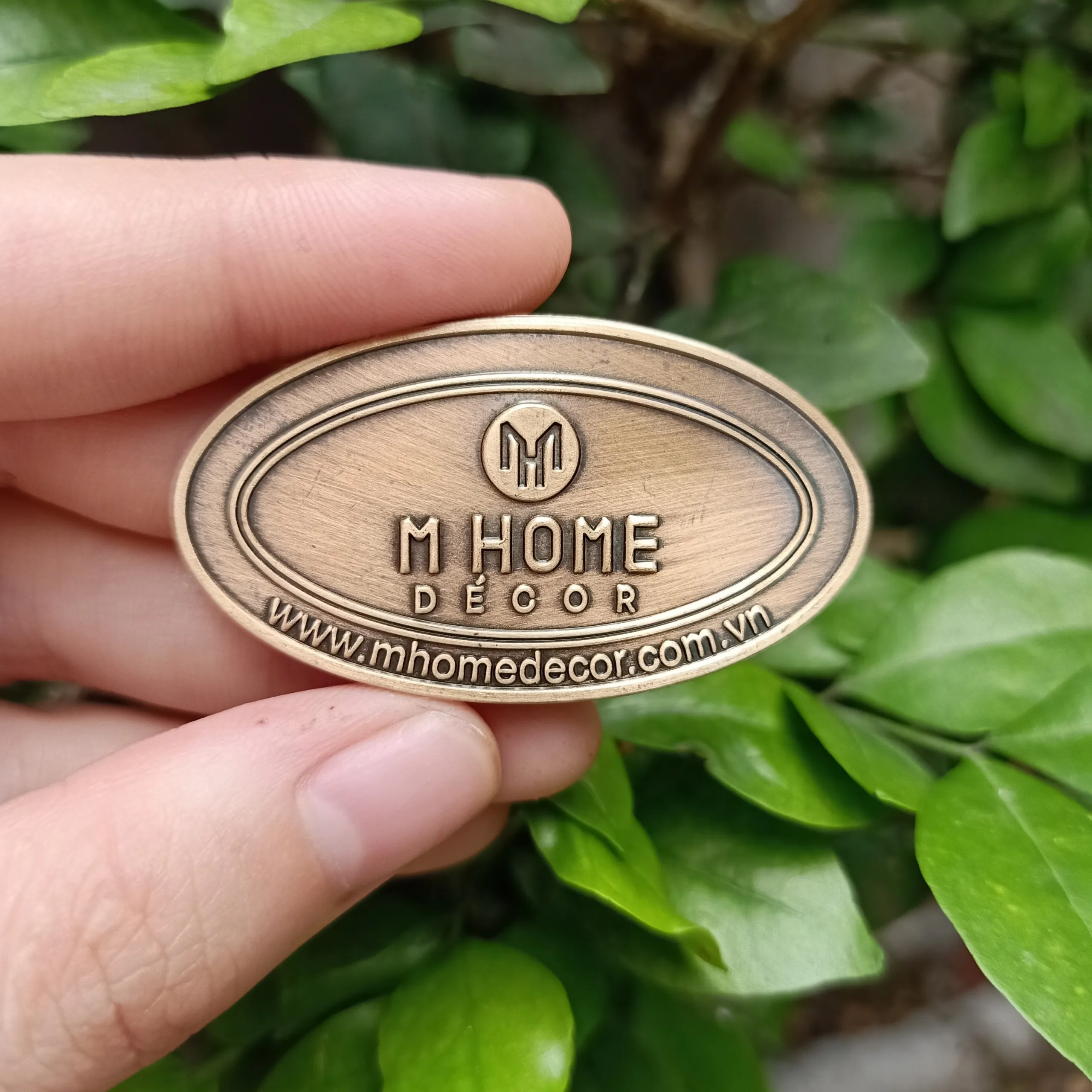 
Made in Vietnam customize logo free design Antique Copper Lable mental business Card Lable Antique Copper Lable 