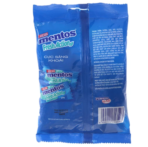 Wholesale Chewing Gum Mento.s  Fresh Action 45 Bags x 40 x 1.4 gram