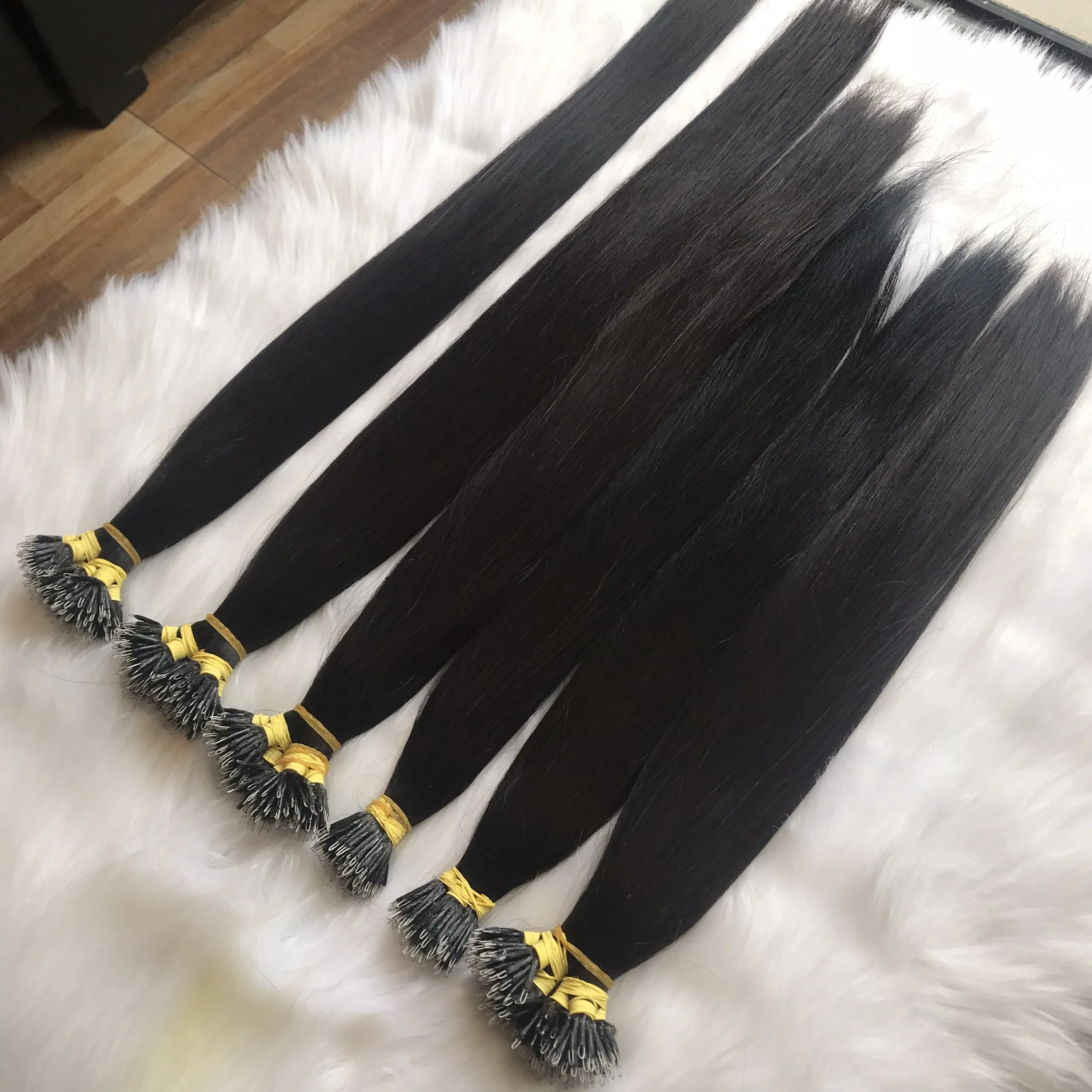 Высококачественные цветные прямые нано-накладные волосы для наращивания класса 12A вьетнамские натуральные
