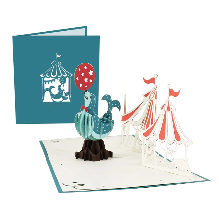 
3D Pop up cards Circus Vietnam Handmade Lasercut Cheap Price Wholesale 