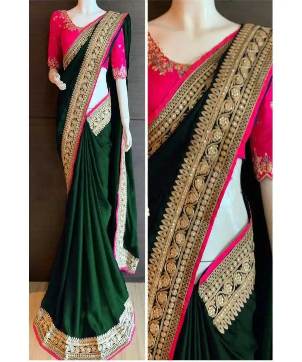 Pure banarsi silk jacquard saree  wear ladies party festival daily wear soft cotton silk sari wholesale low price