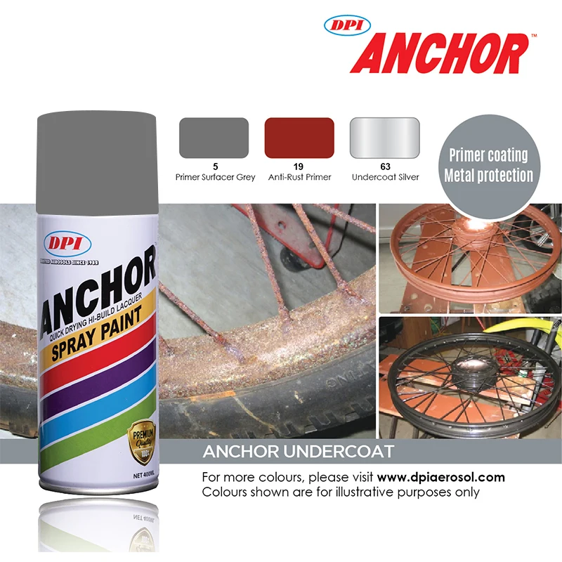 
Undercoat & Primer Coatings Anti Rust Spray Paint Used for Car, Appliance, Boat, Furniture, Plastic Coating and Art and Craft 