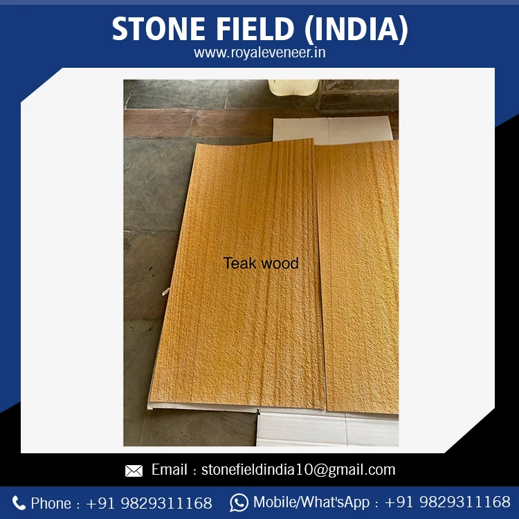 Export Quality Natural Golden Teakwood Sandstone Tiles & Slabs For Home Decor For Sale At Bulk Order - Stone Field India