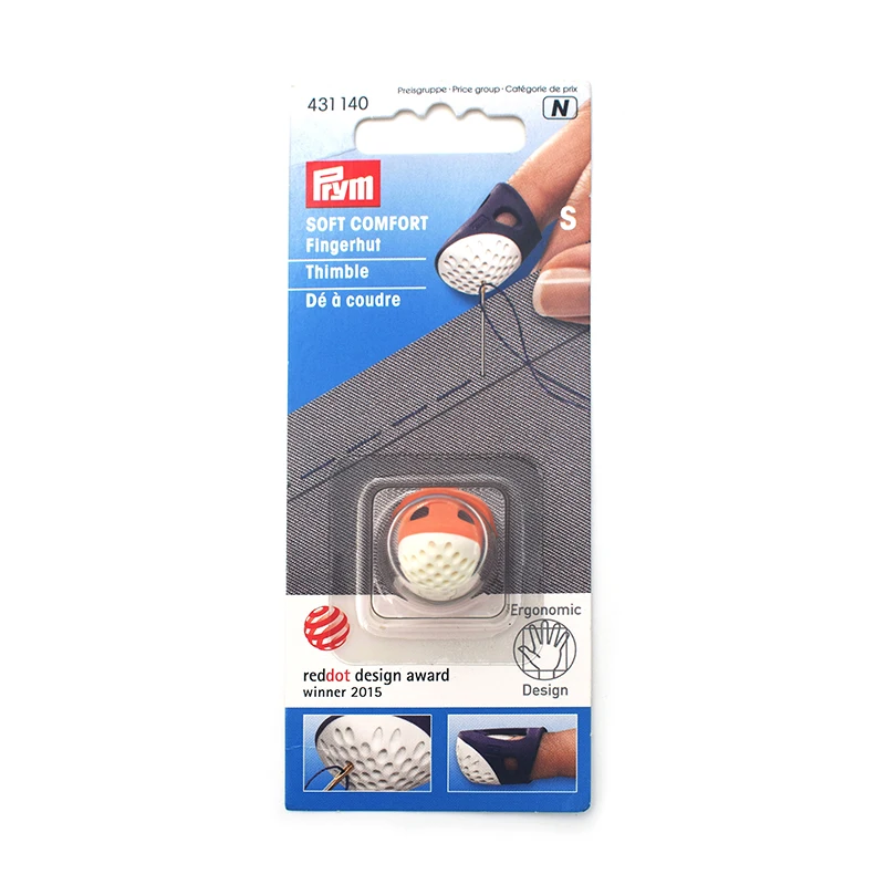 Prym Sewing Supplies Ergonmic Plastic Sewing Thimble Finger Protector Handicraft Tools