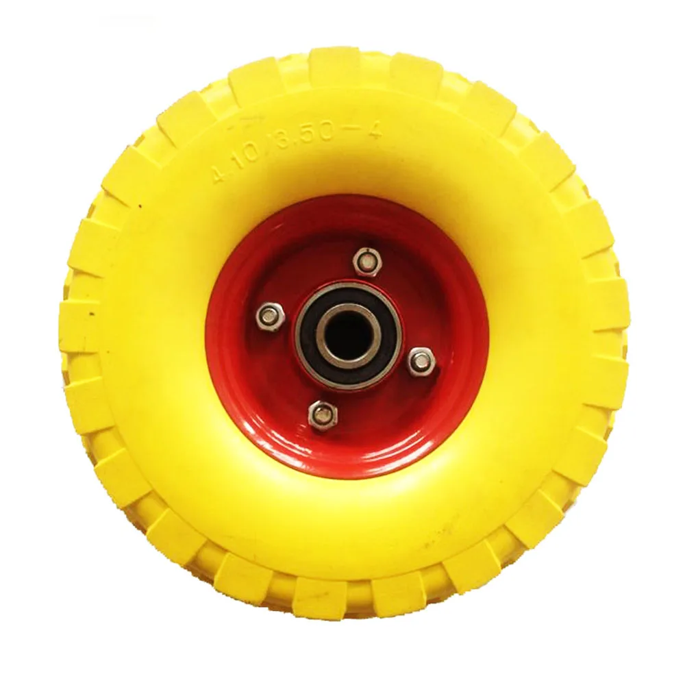 Customized Axle Diameter Center Hub Flat Free Utility Tire Wheel For Caster Hand Truck Trolley Dolly Generator