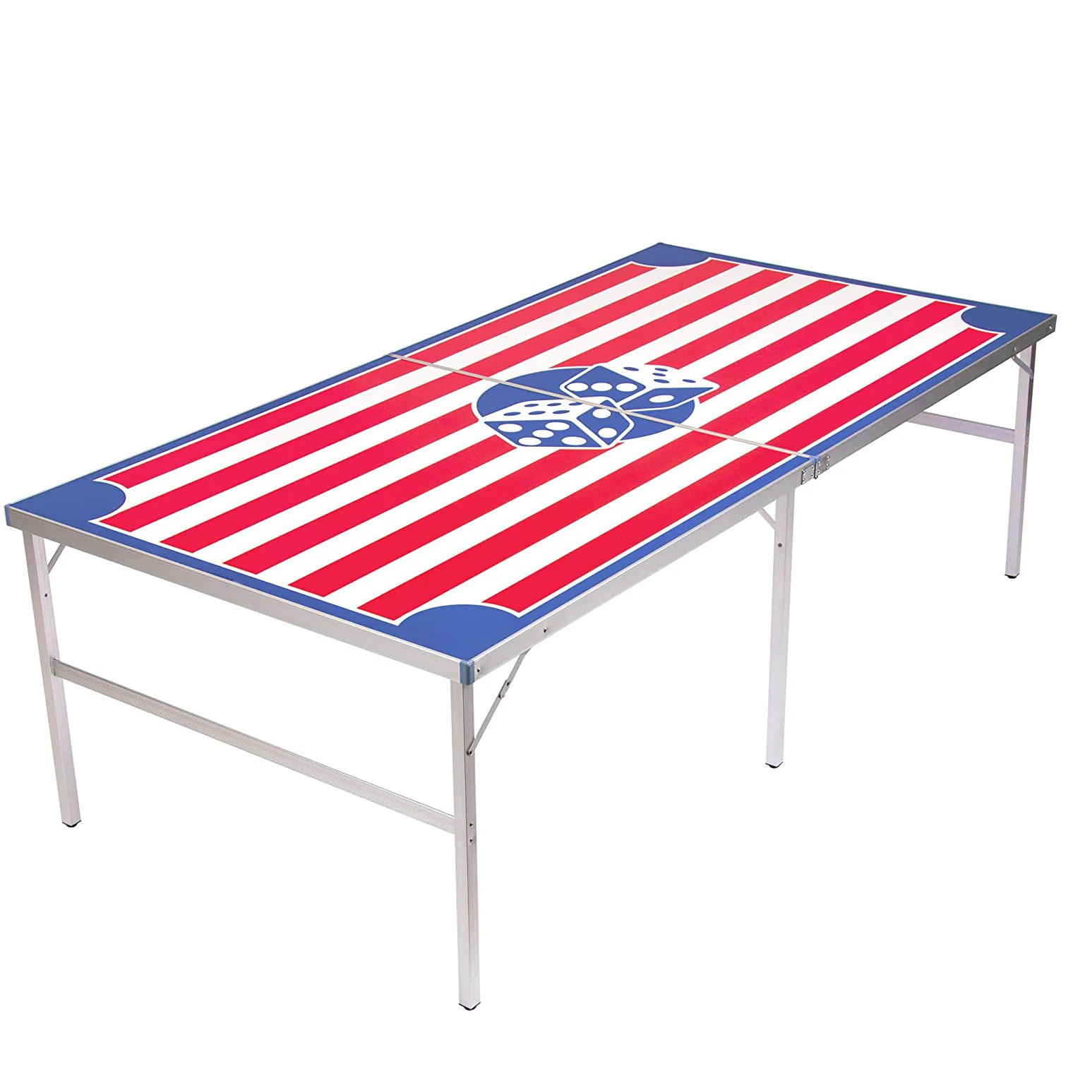 8 футов крутой американский флаг пивной штампованный стол складной алюминиевый Пивной Стол для понга (11000000654701)