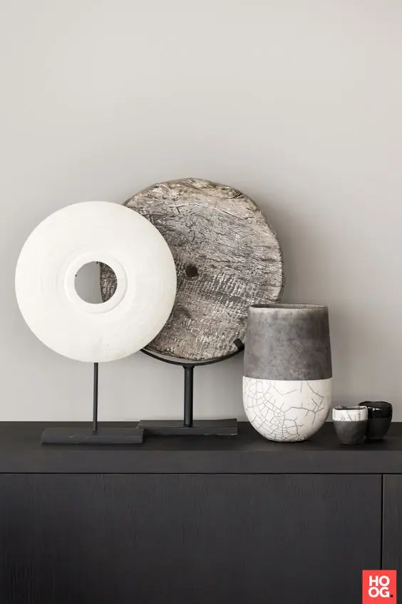 Modern Black Table Object With Marble Top Ring Powder Coating Metal Home Decor Accents Table Top at Wholesale Price From India