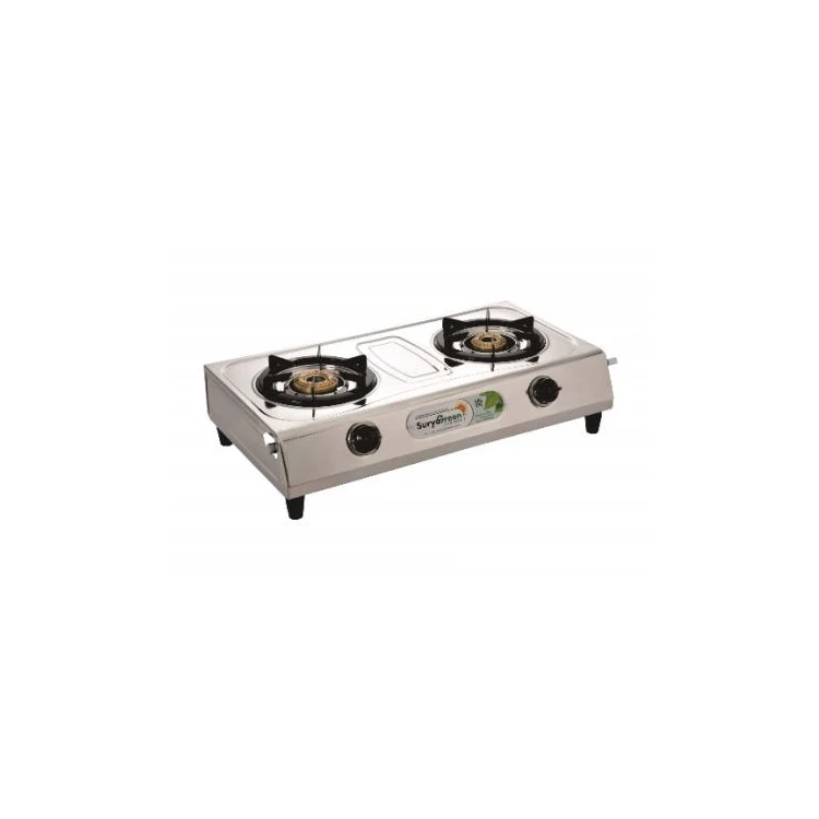 Heavy Duty Best Material Two Burner Stainless Steel Gas Stove at Low Market Price