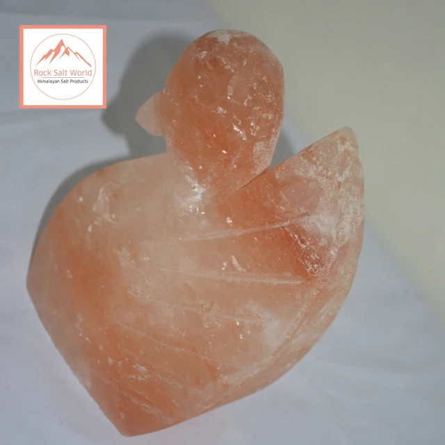 Гималайская соляная лампа в форме утки для украшения дома, игрушка, натуральная и здоровая окружающая среда для дома, скалы, розовый Гималайский