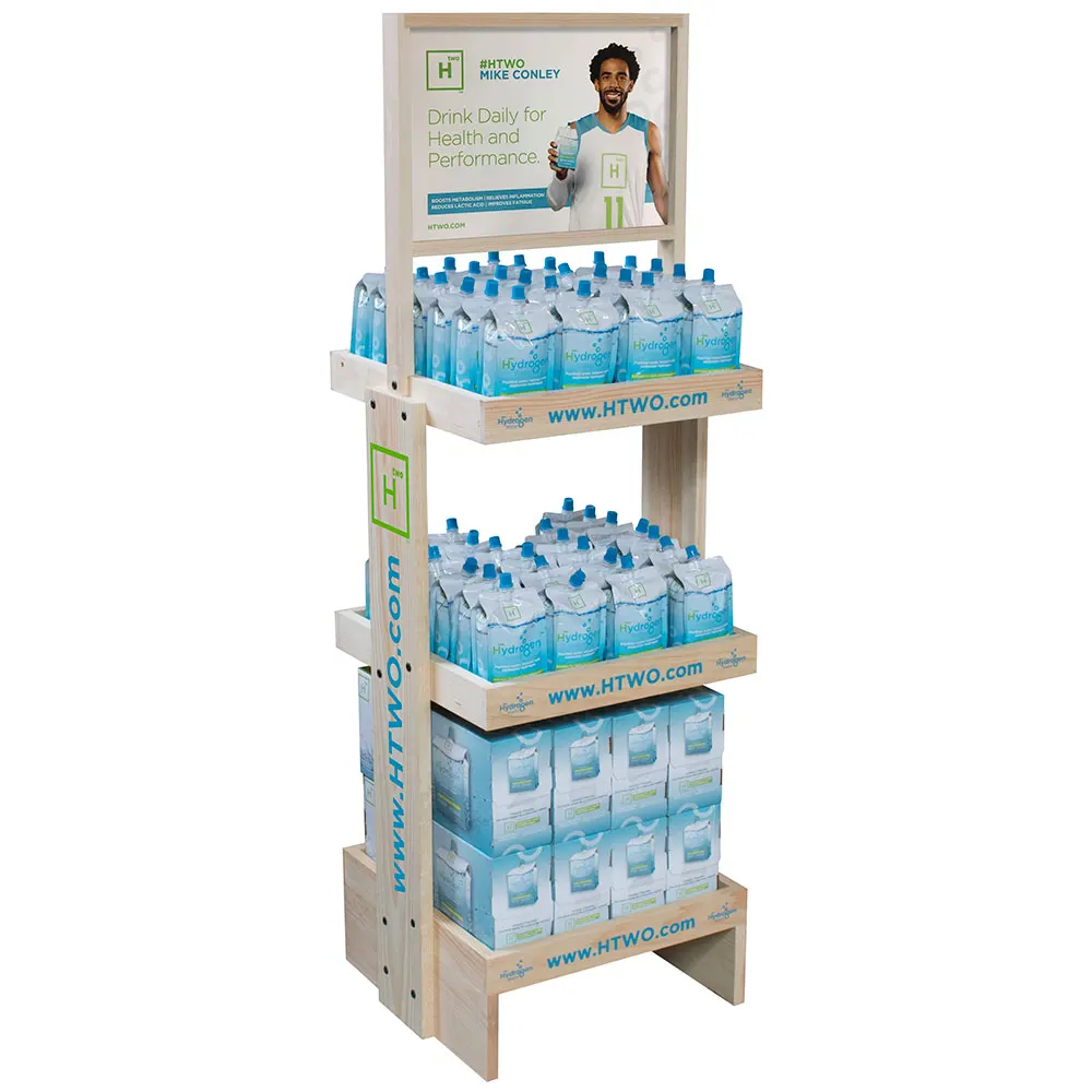 Classic Wooden Bread Display Shelf Customized Desserts Display Rack for Bakeshop