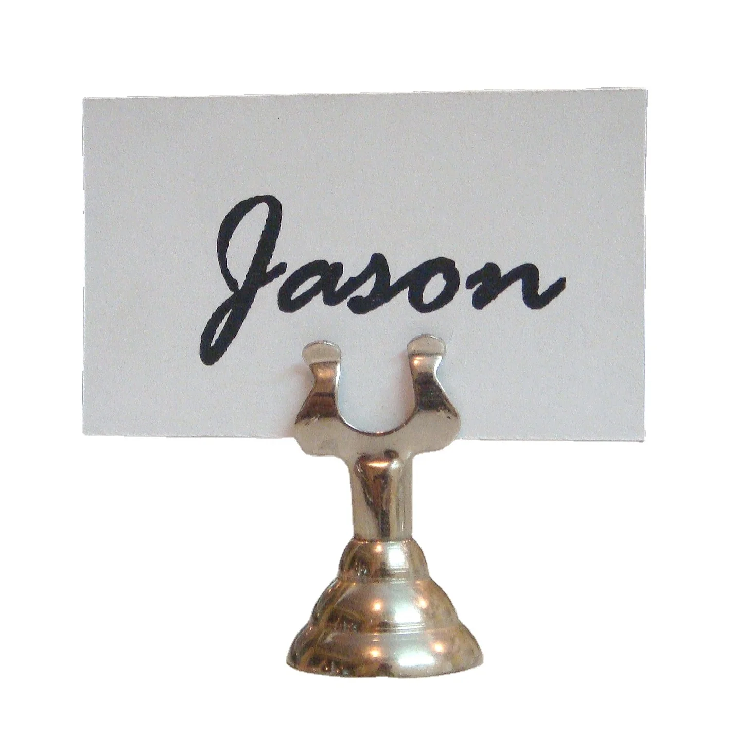 Minimal Design Place Card Holder Party Wedding Table Decoration Gift Card Holder Brass Silver Offset Printing 500 CH 2010 Sedex