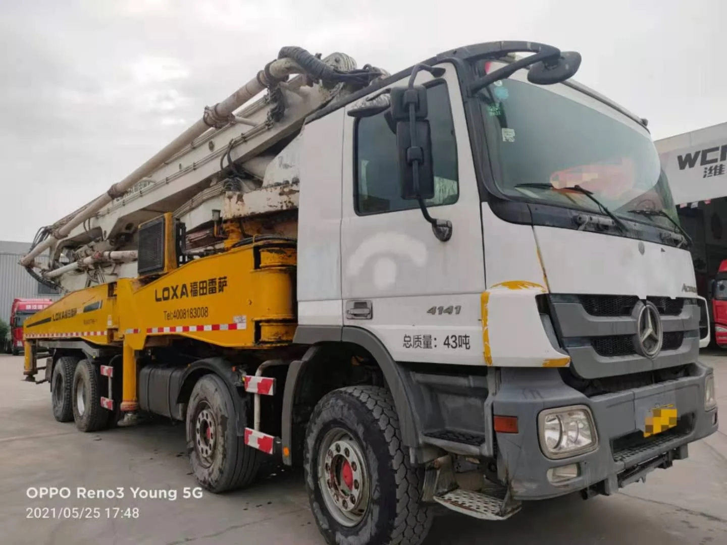 Cement Transport Equipment Mercedes Actros Diesel Pump Used Concrete Boom Pump Truck Second hand Truck-mounted Concrete Pumps