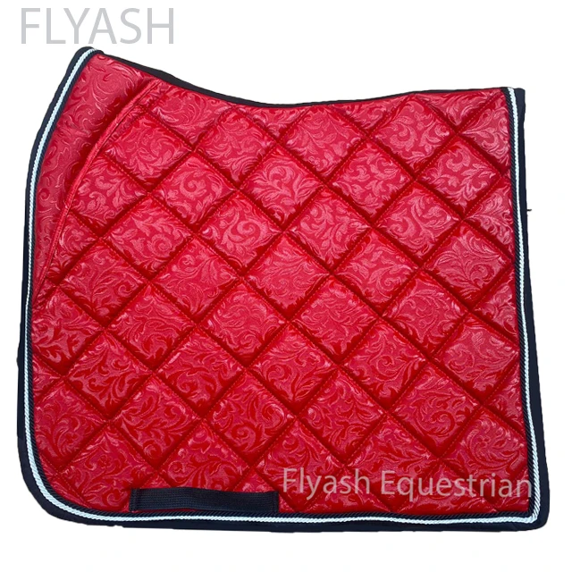 Custom Luxury Horse Saddle Pad Flourish Fabric Quality saddle pad BLUEFEBREK designs sizes and logos Equestrian Horse Saddle pad