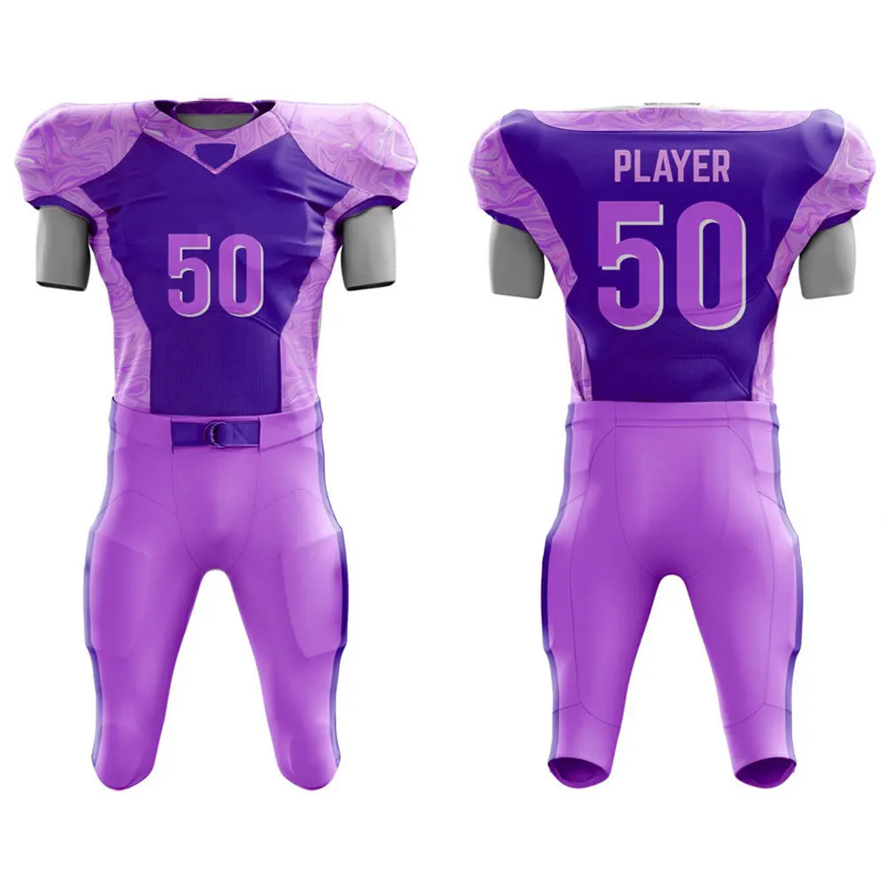 Sublimation Made Youth American Football Team uniforms /American Football Jersey & Pant Shorts For Custom Logo & Design