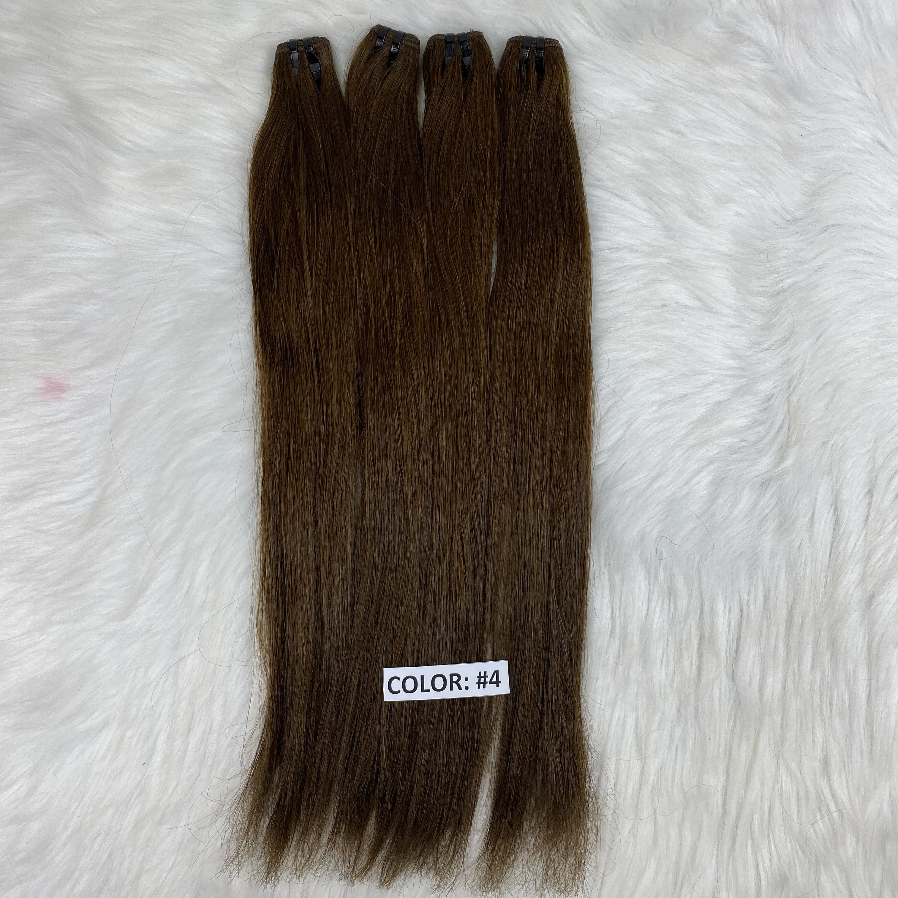 
Top Selling chestnut color machine weft hair 10 A, 12A grade 32inches long Bone Straight Burmese Hair Vietnam Hair Supplier 
