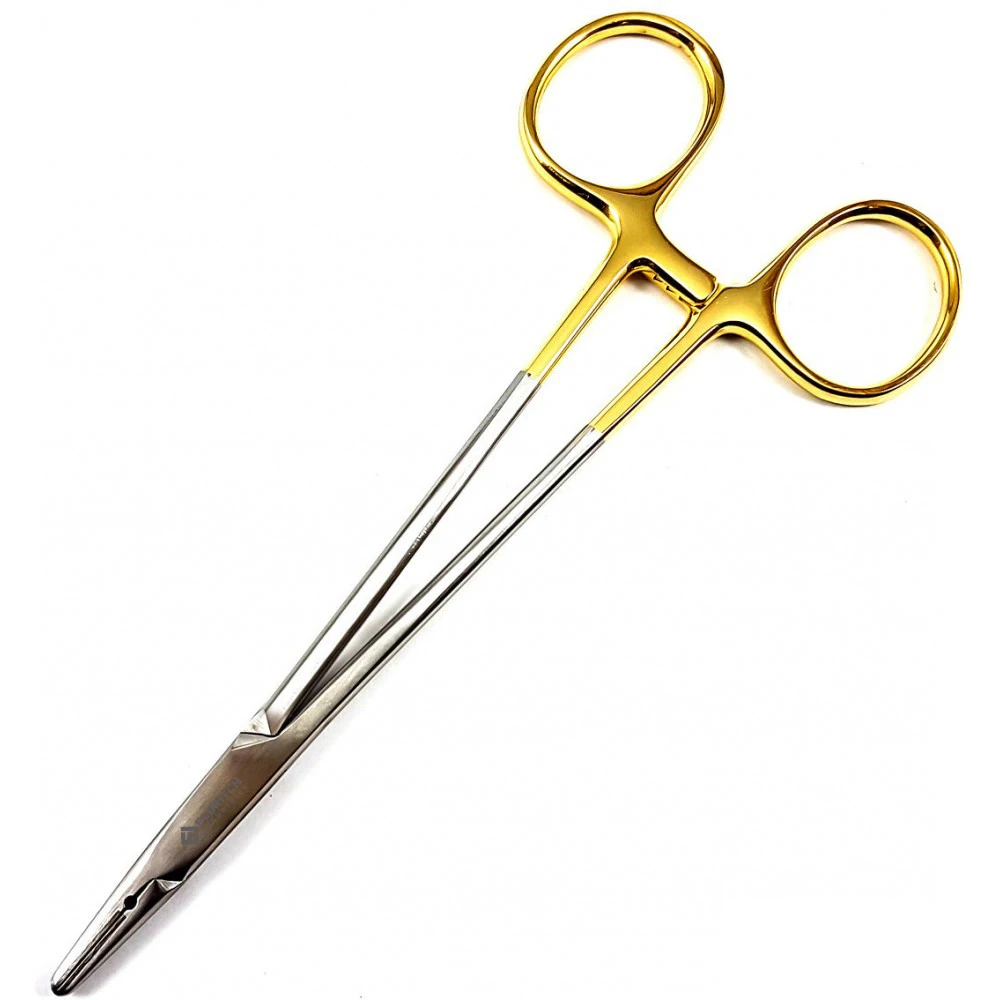 Crile деревянный держатель игл 15 см прямые обжимные деревянные держатели с вставкой из карбида вольфрама