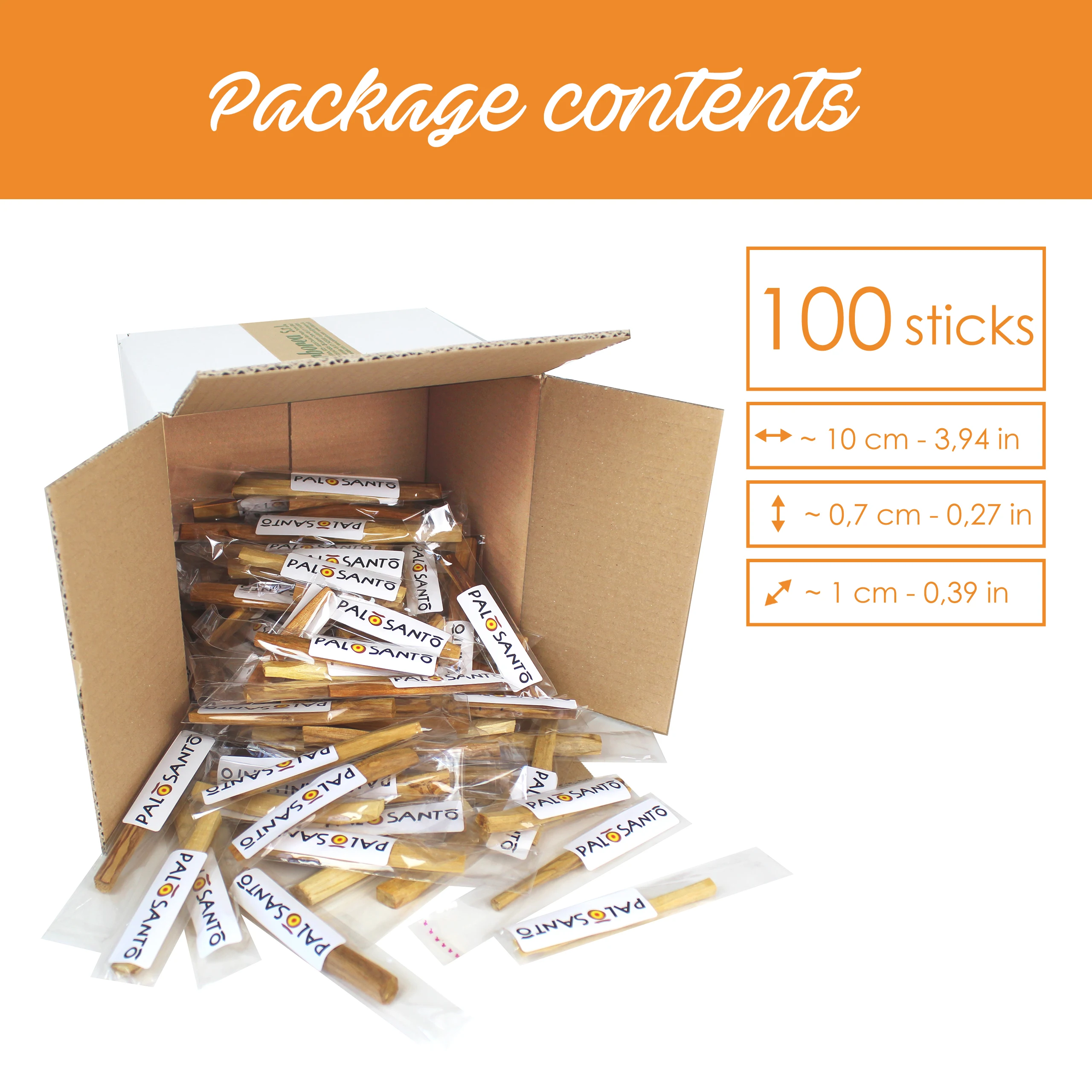 High Quality Natural Incense Sticks - Palo Santo Sticks Ecuador - 100 PALOSANTO Sticks Ritual - Premium Palo Santo Wood