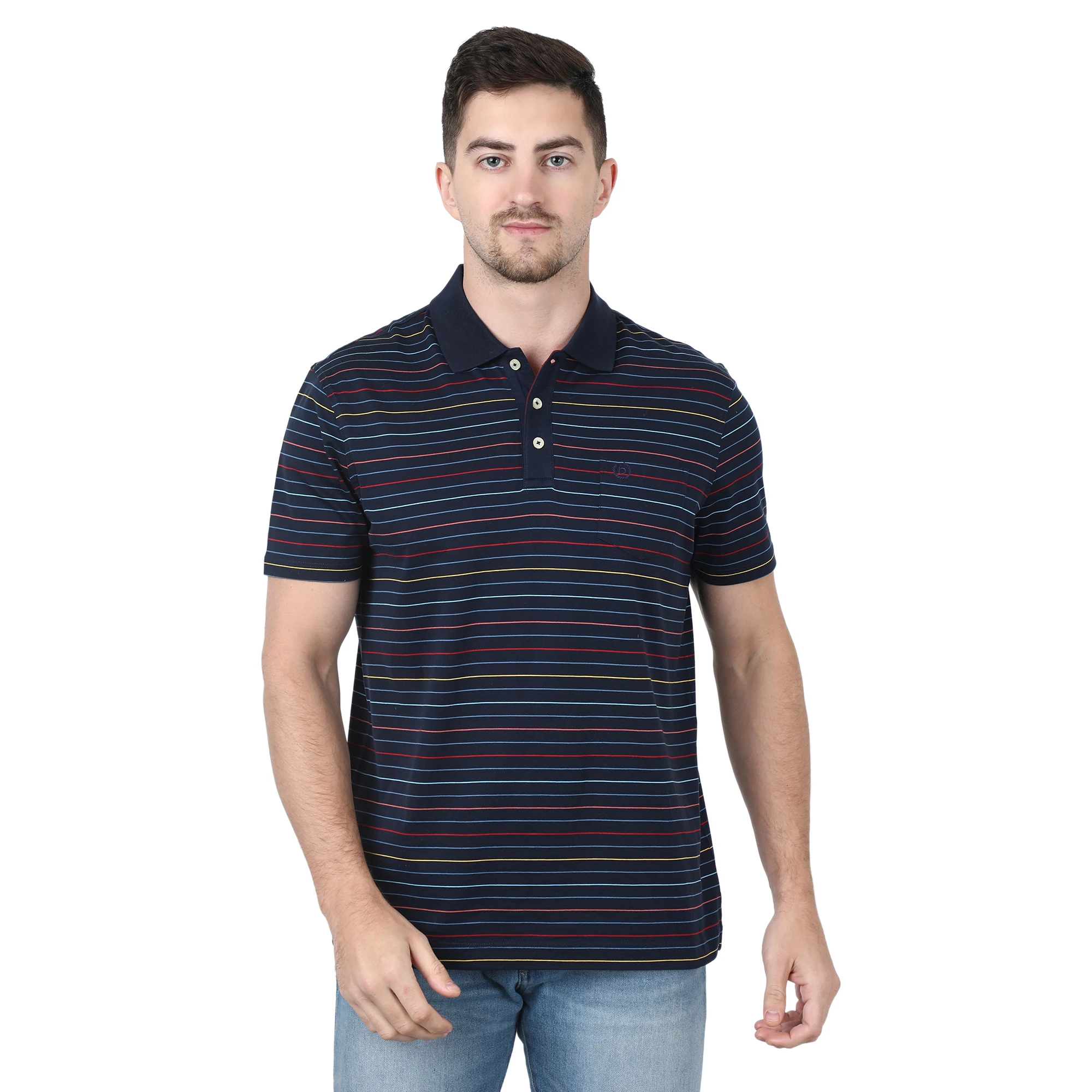 Pocket  polo t-shirt Men`s 100%Mercerized cotton