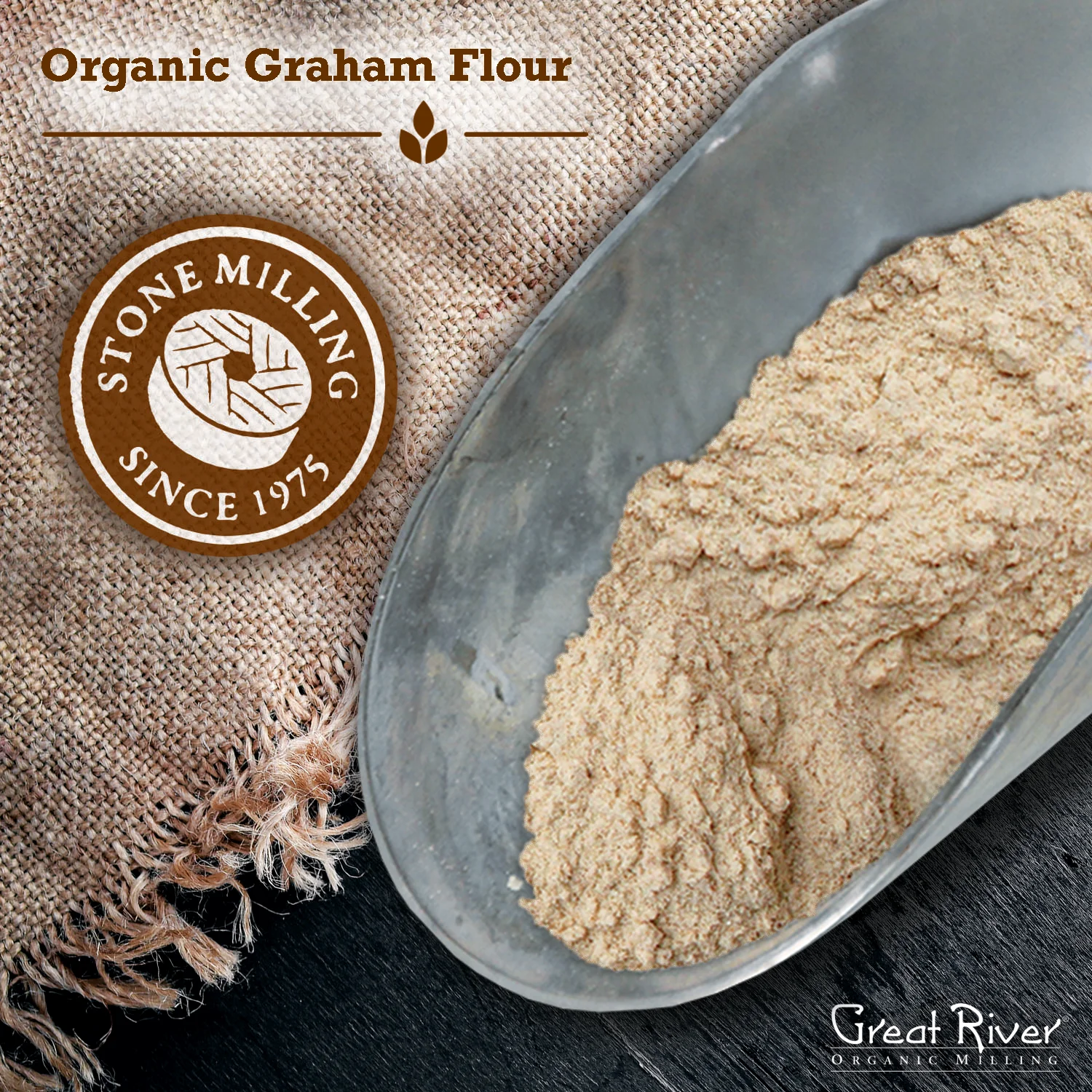 Great River Organic Milling, Bread Flour, Graham Flour, Organic, 25-Pounds (Pack of 1) Flour for Baking Bread