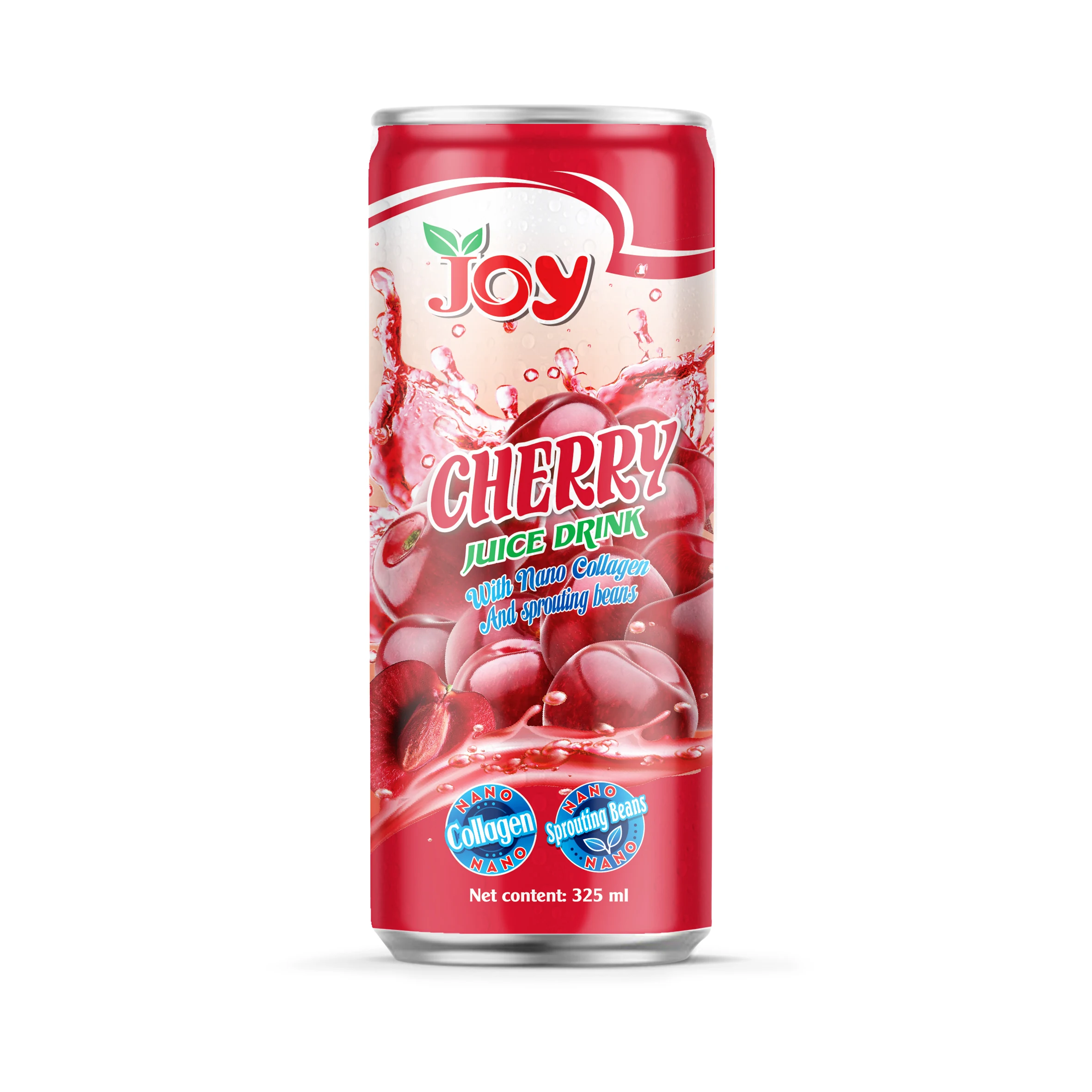 Банки для напитков JOY 325 мл фруктовый сок вишни ежедневные напитки с наноколлагеном и бобами из настоящего фруктового