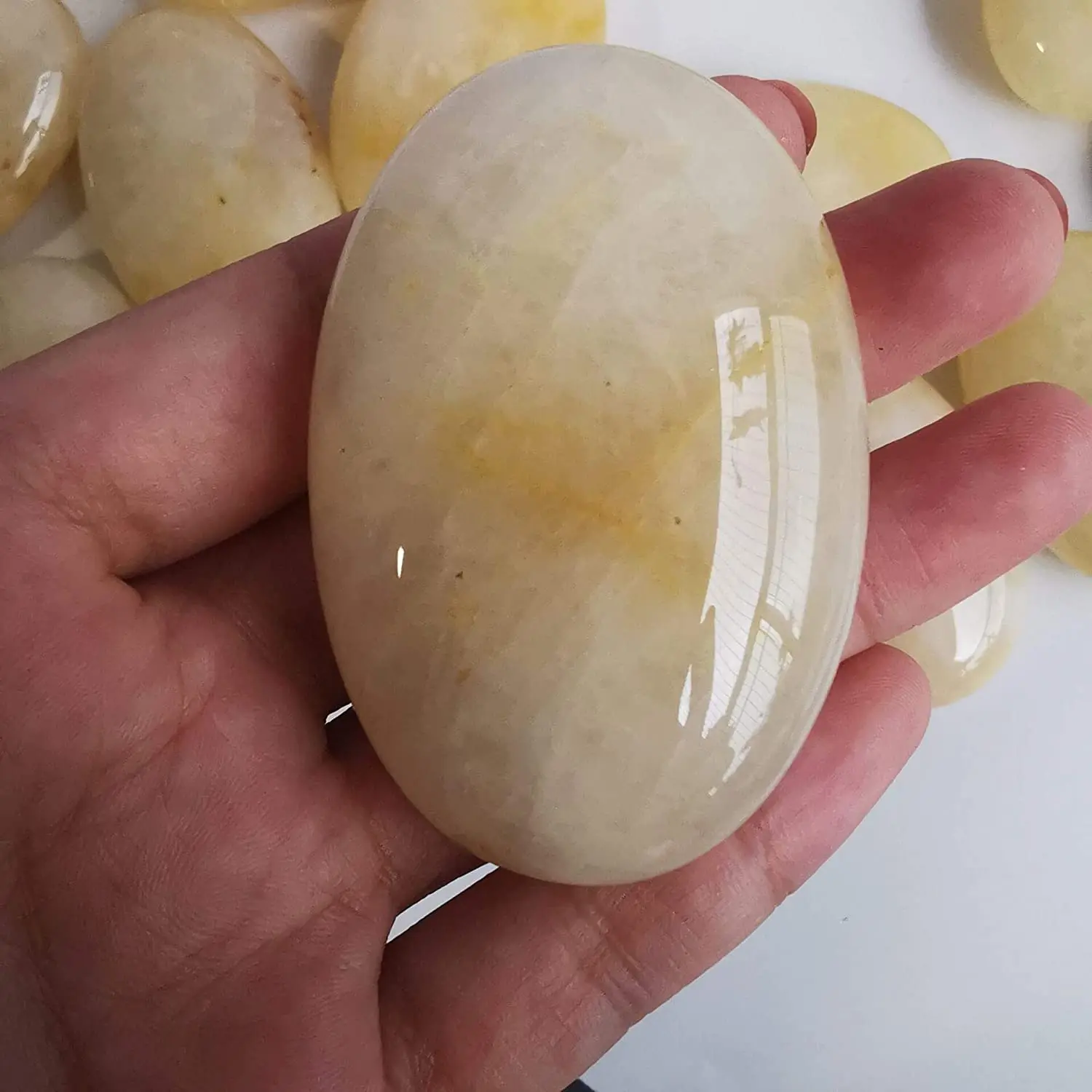 BUY BULK NATURAL YELLOW AVENTURINE PREMIUM QUALITY PALMSTONE FOR REIKI HEALING AND MASSAGE YELLOWM AVENTURINE MASSAGE STONE