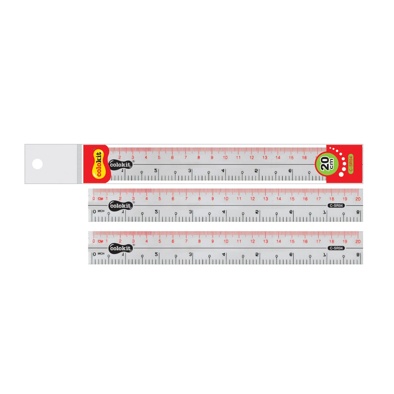 High Quality Folded Promotion Ruler Straight Ruler C-SR04 with Plastic Material