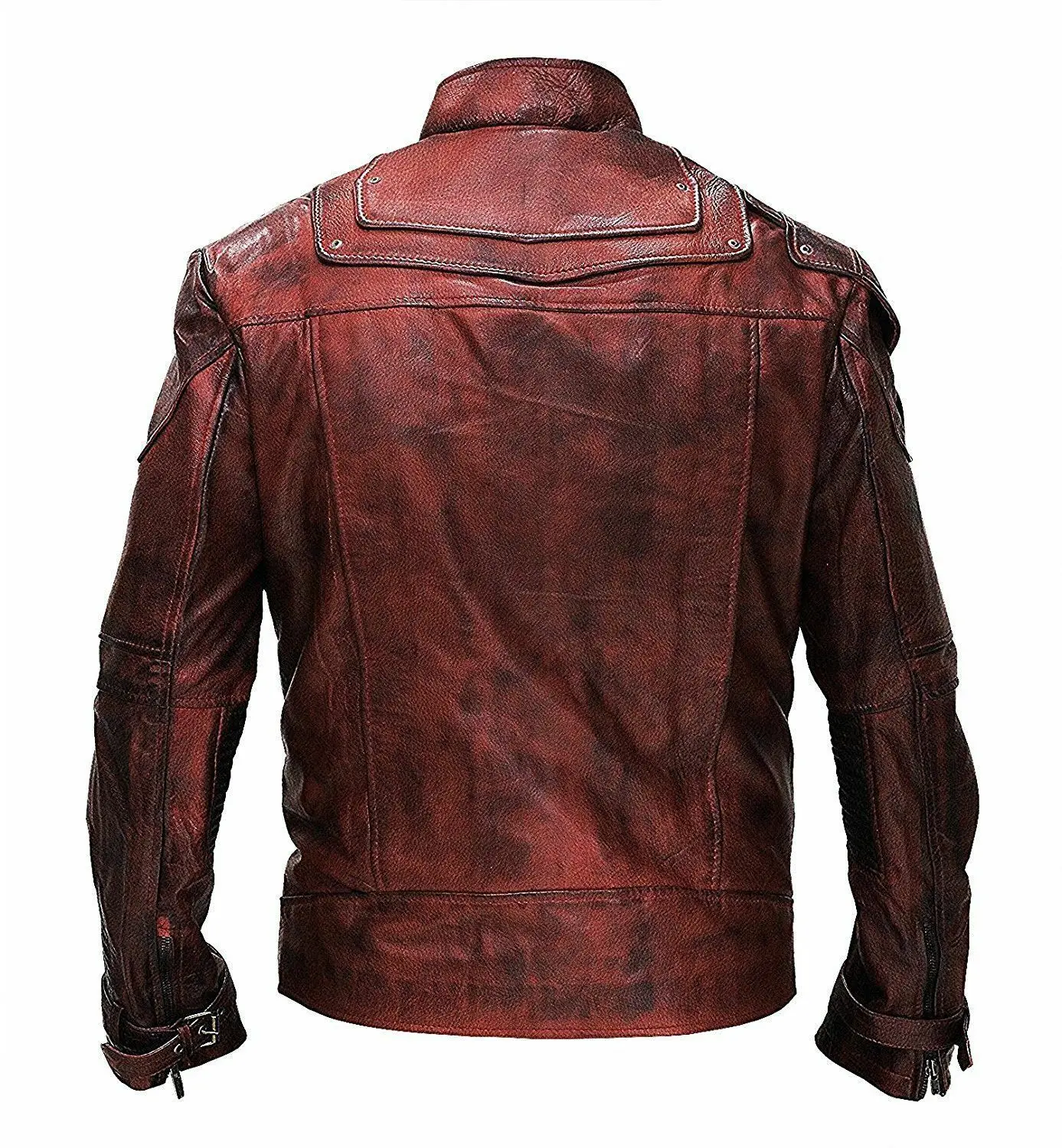 Leather jackets Outer shell Made of Real Cowhide milled grain 1.2, 1.3mm thick leather. Original YKK antique brass zipper