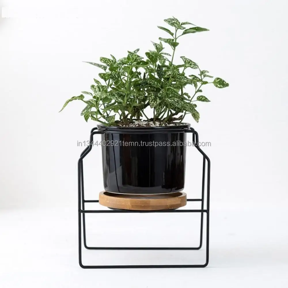 Modern Iron Art Geometric Succulent Metal Vases Flower Planter Pot with