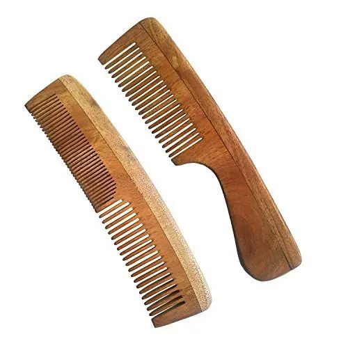 top natural 100% wood hair comb wholesale manufacturer and exporter wholesale wood beard comb from India