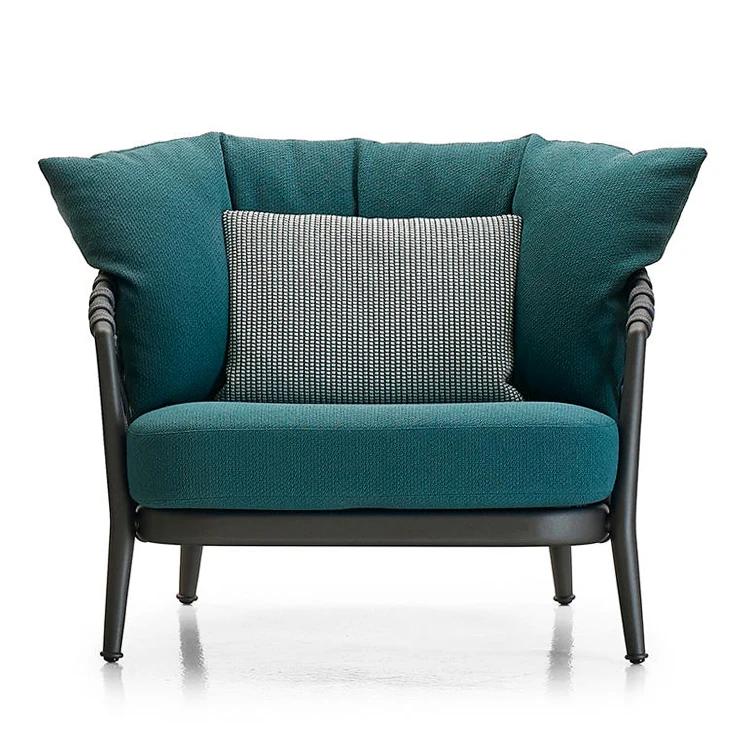 Steel Frame Cheap price Modern Single Rattan Wicker Outdoor Leisure