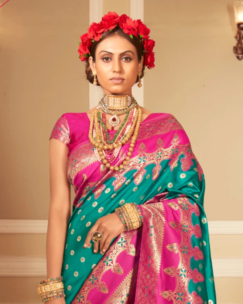 Wedding And Party Wear Saree For Ladies Best And High Quality Silk Sari from India Pakistani sari Latest Ethnic Wear Saree