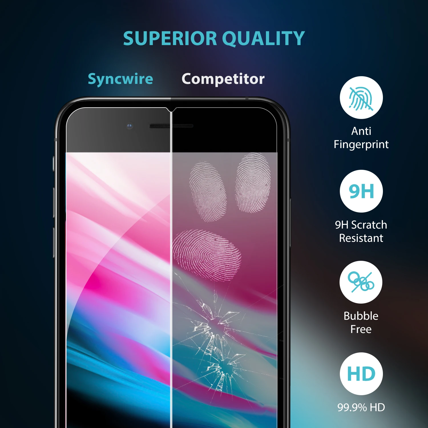  Syncwire защита экрана мобильного телефона закаленное стекло заводская цена для iPhone 8/7/6S/6