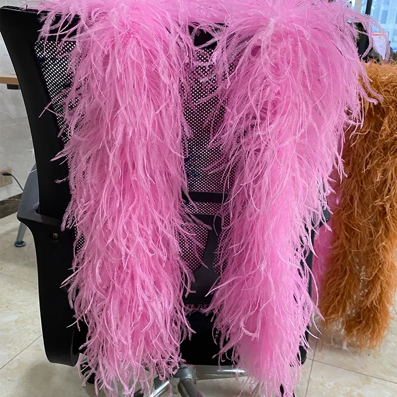 Hot Selling Dyed Curly Ostrich Feather Boas Made In China Feathers Ostrich Wedding Decor Feather For Decoration