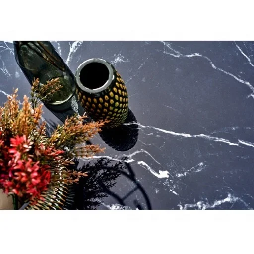 
IDER MILET DINING ROOM SET (Rich, Bold, Dark Colors, Classic, Luxurious Style, Marble Effect on Table & Console Top) 