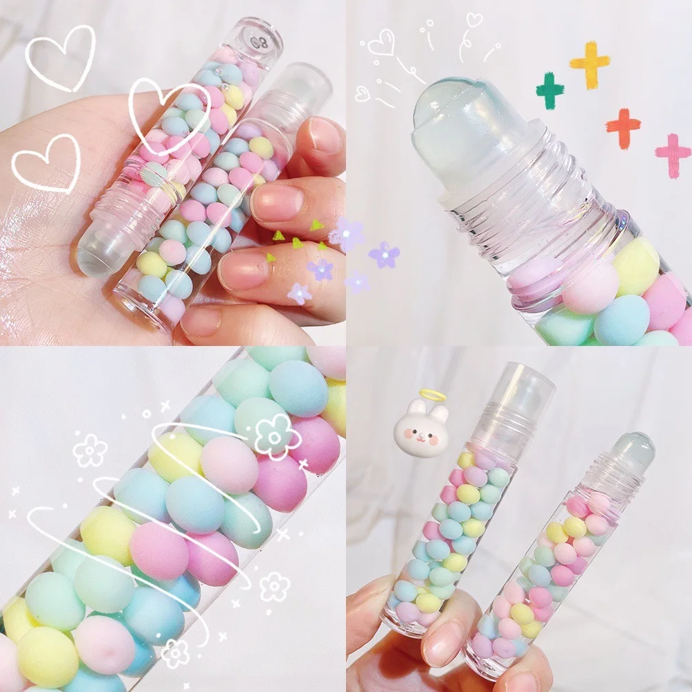 Girls moisturizing lipgloss roll on glass lip gloss fruit lip oil for teens
