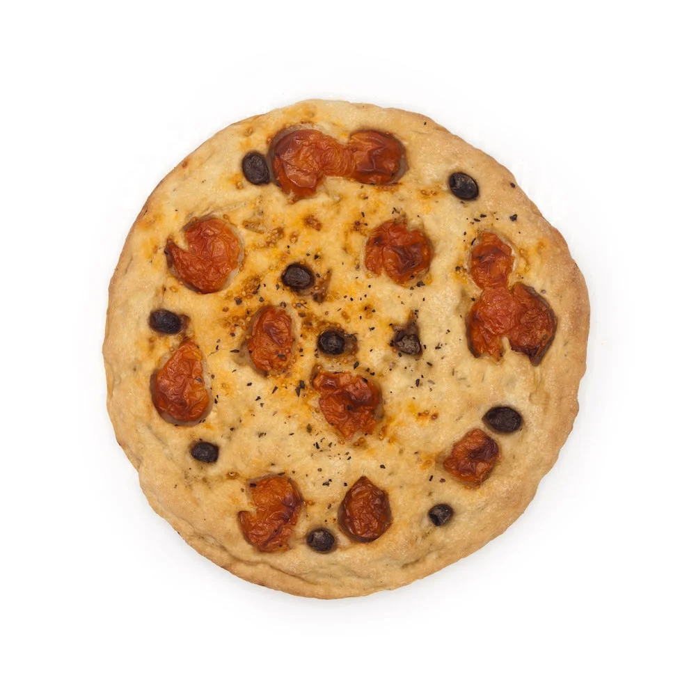 32 cm Readymade Soft Vegan Cherry Tomatoes Olives Packed Flatbread Made in Italy for Restaurants Hotels Street Food and Horeca