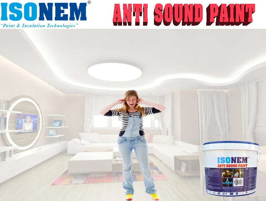 ISONEM ANTI SOUND PAINT, ACOUSTIC, SOUNDPROOF INSULATION PAINT,  MADE IN TURKEY,  LATEST TECHNOLOGY
