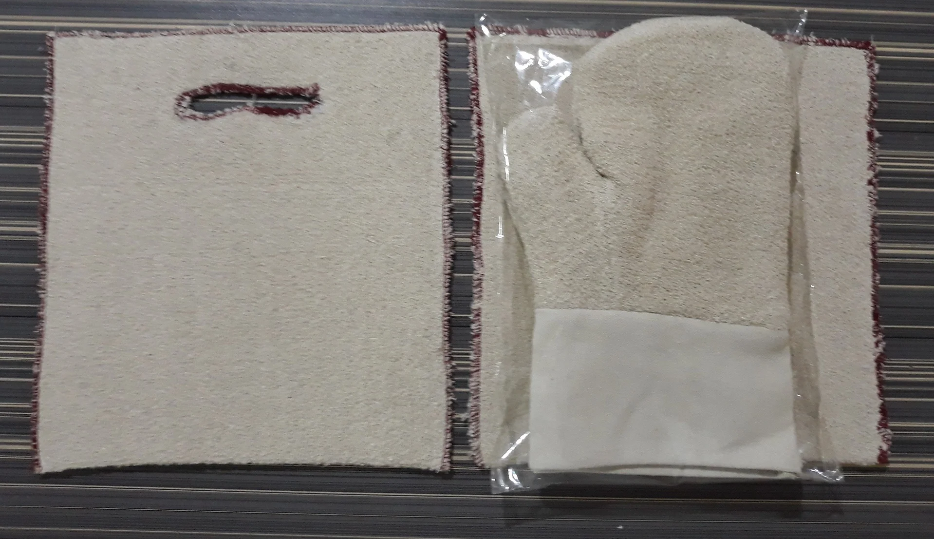 Heavy Duty Cotton Terry Mitten with Double Palm Heat Resistant for Home Work BBQ Use Canvas Material