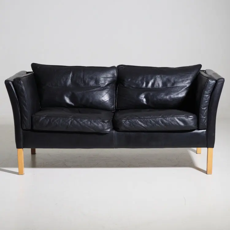 Living room leather sofa