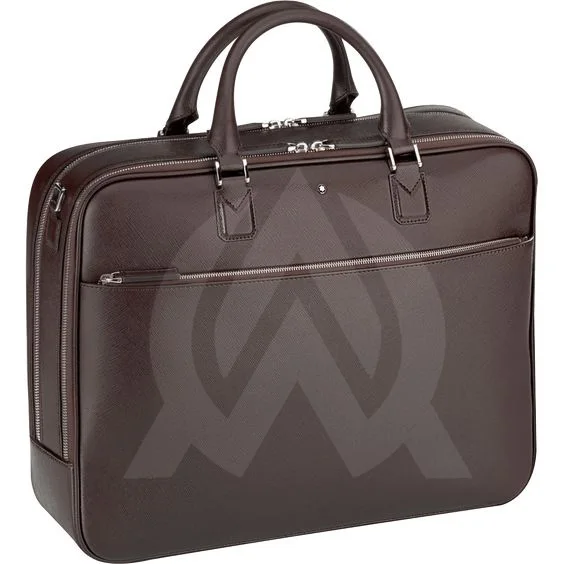 Brown Genuine Crazy Horse Leather Messenger Laptop Briefcase Bag For Man
