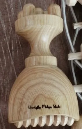 Black wood therapy massage tool massage roller, Wood therapy facial, Blue wood therapy