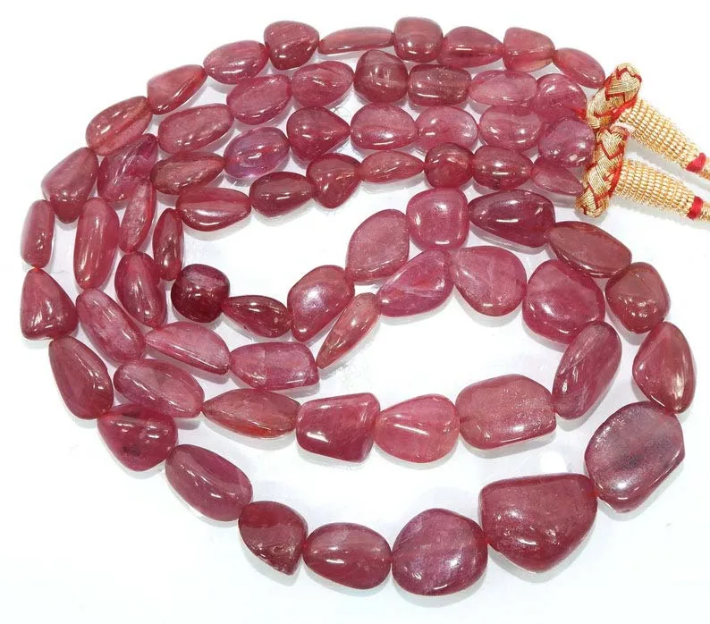  Бусины для ожерелья в форме барабана Ruby Plan 16 дюймов изготовления ювелирных изделий