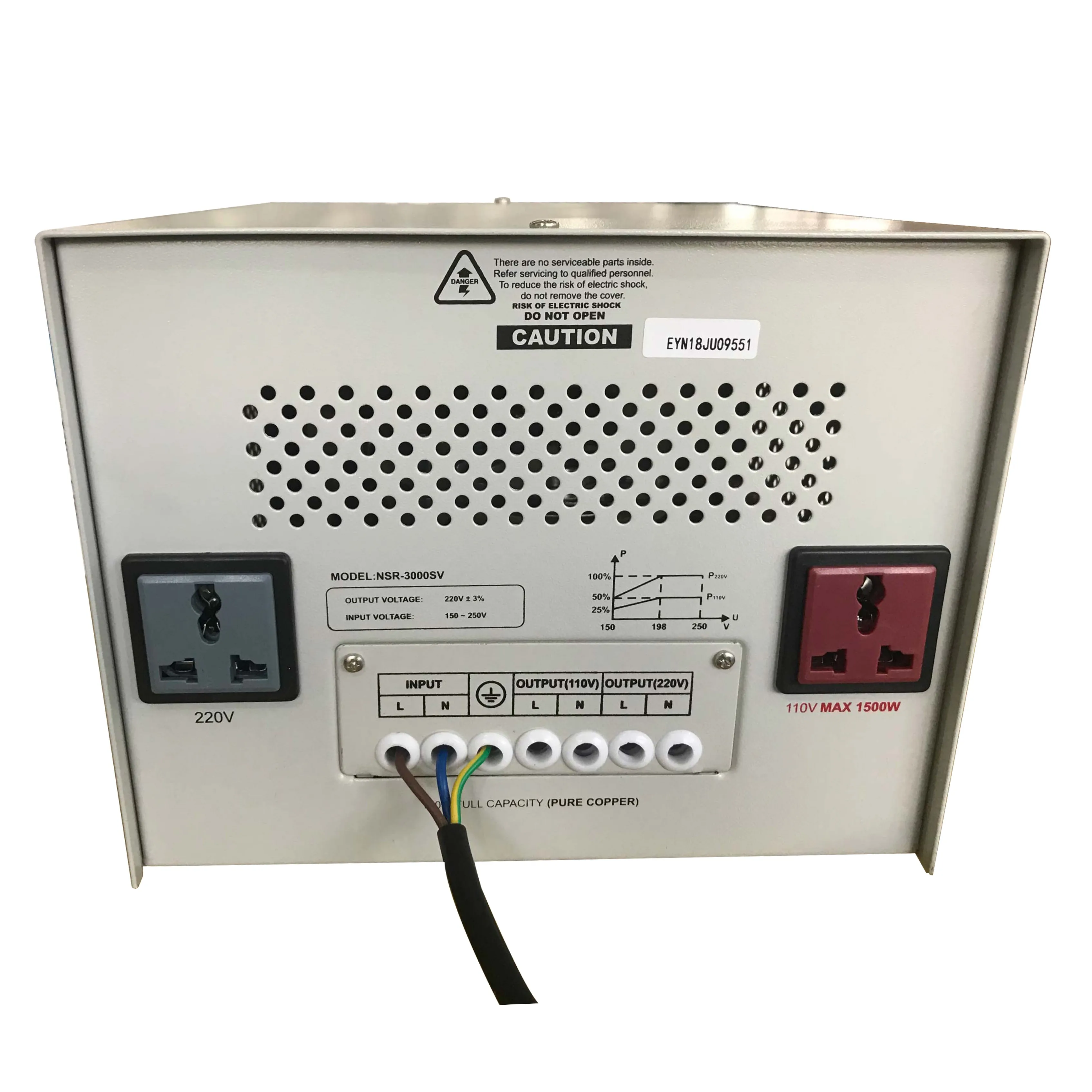 Northstar NSR-3000SV автоматический регулятор напряжения Аналоговый сервопривод Тип мотора/Стабилизатор 3000 ватт AVR аналоговый дисплей