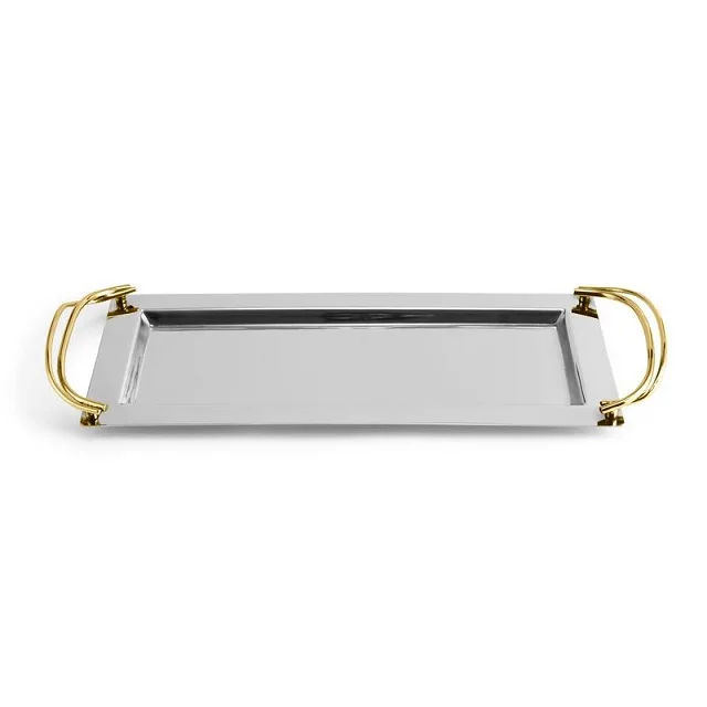 Stylish Metal Serving Tray with Nice Design Handle at best rate