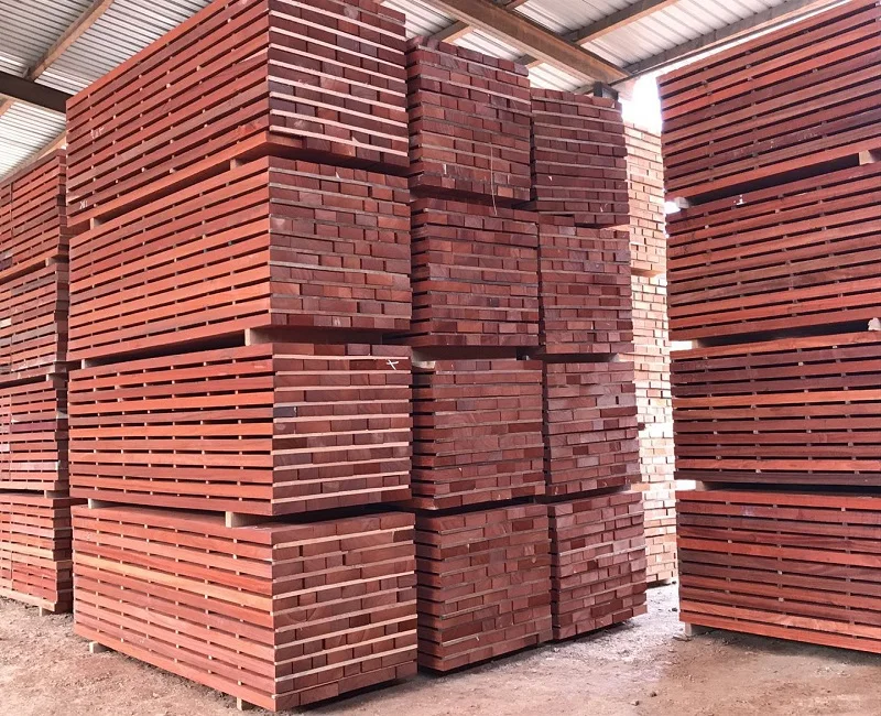 
African Padauk Wood (Pterocarpus soyauxii) Sawn Timber 