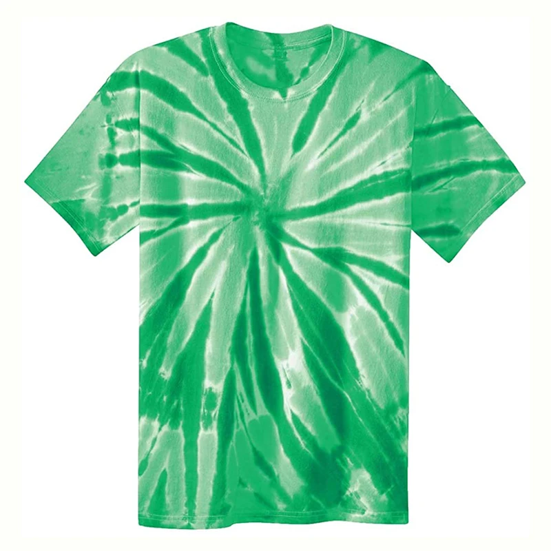 
ODM designs breathable Easy wear custom neck Multi colored high-quality printed and embroidered Tie dye T-shirt 