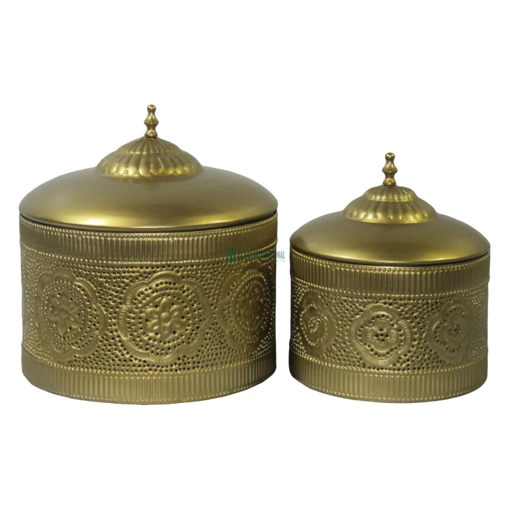 Designer Chocolate Boxes - Metal - Iron - Tin - Gold - Multi Purpose - Antique - Canister - Wholesale - Handmade- Bulk- Supplier