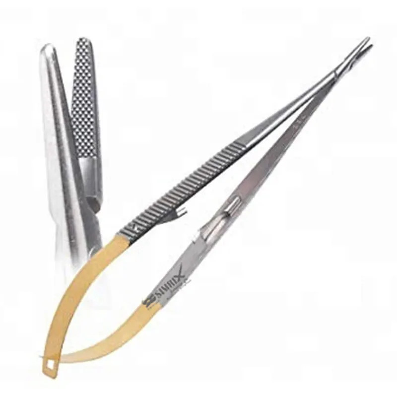 
Castroviejo Micro-Needle holder TC straight 180mm with lock Orthodontic Instruments, Simrix 