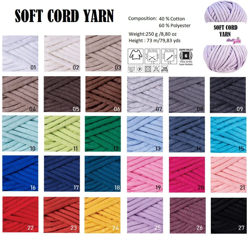 Soft Cord Knitting Yarn